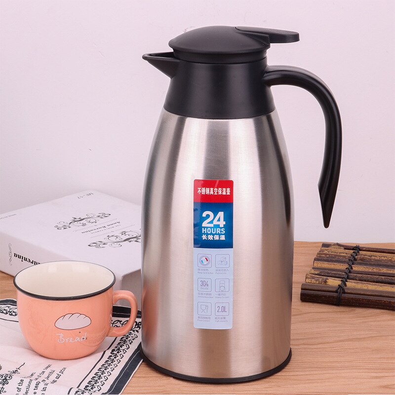 Stainless steel welcome pot insulation pot double vacuum coffee pot kettle home pot 3: white