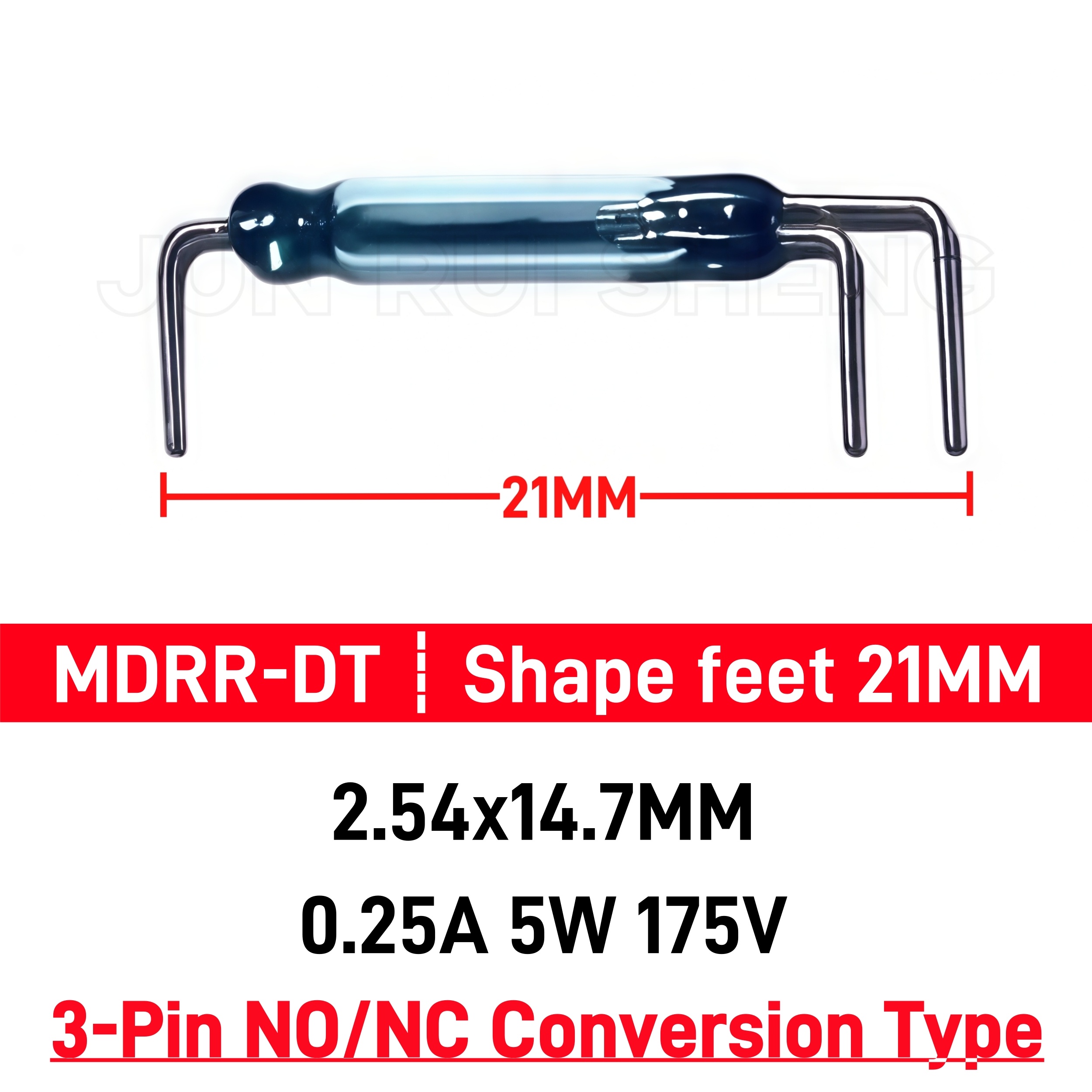 Reed Switch NO/NC SPDT MDRR-DT SMD MDSM-DT RI-90 ORT551 HYR1555 14M 3pin Normally Open/Closed Conversion Magnetic Contact Sensor: SKY BLUE