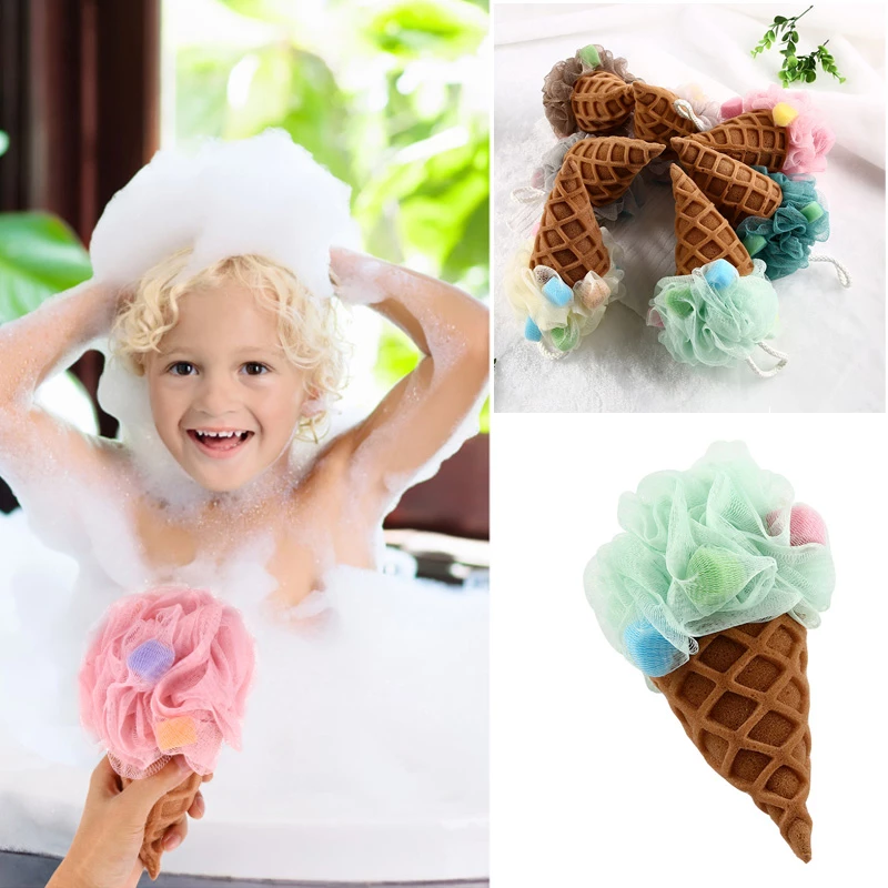 Mesh Spons Bal Ijs Patroon Body Scrub Reiniging Spons Badproducten 1 Pcs