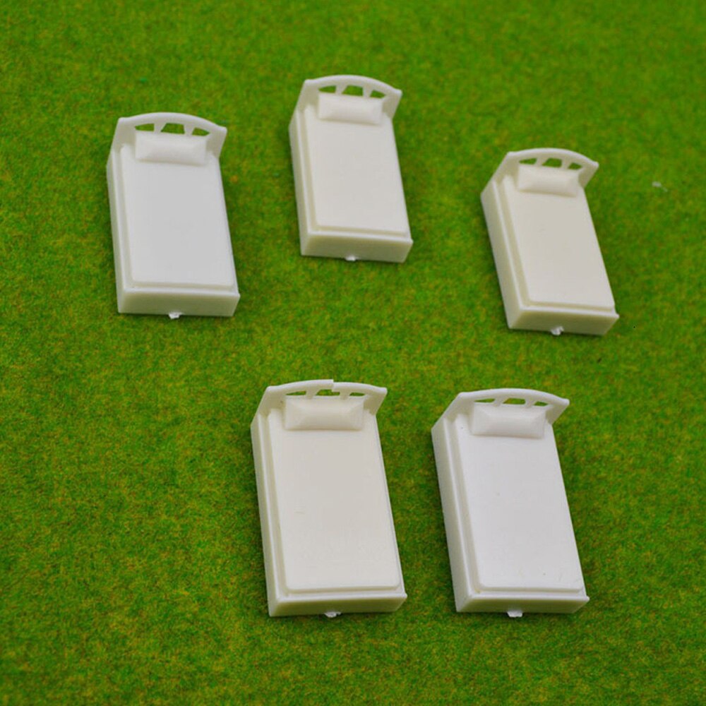 20Pcs 1:50 Scale Architectural Model Making Scale Model Bed Miniature Plastic Mini Single-Bed Model