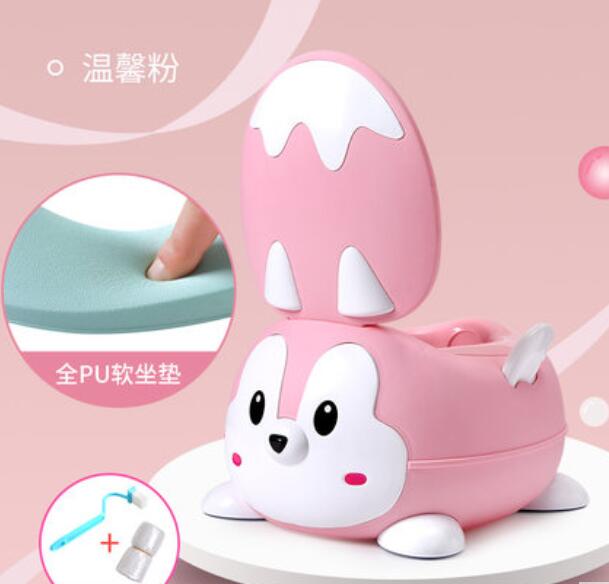 kinderen wc baby meisje en jongen potje toiletbril voor baby jongen kind urinoir grote wc: pink  PU cushion