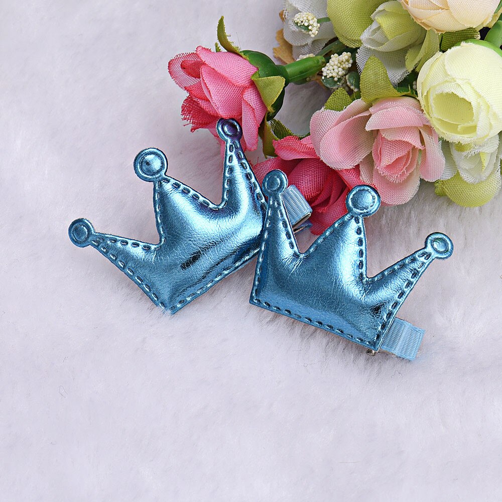 2pcs Hair Clips Girls Christmas Party Princess Leather Hair Style Buckle Baby Hair Accessories Шапка Детская diadema bebe