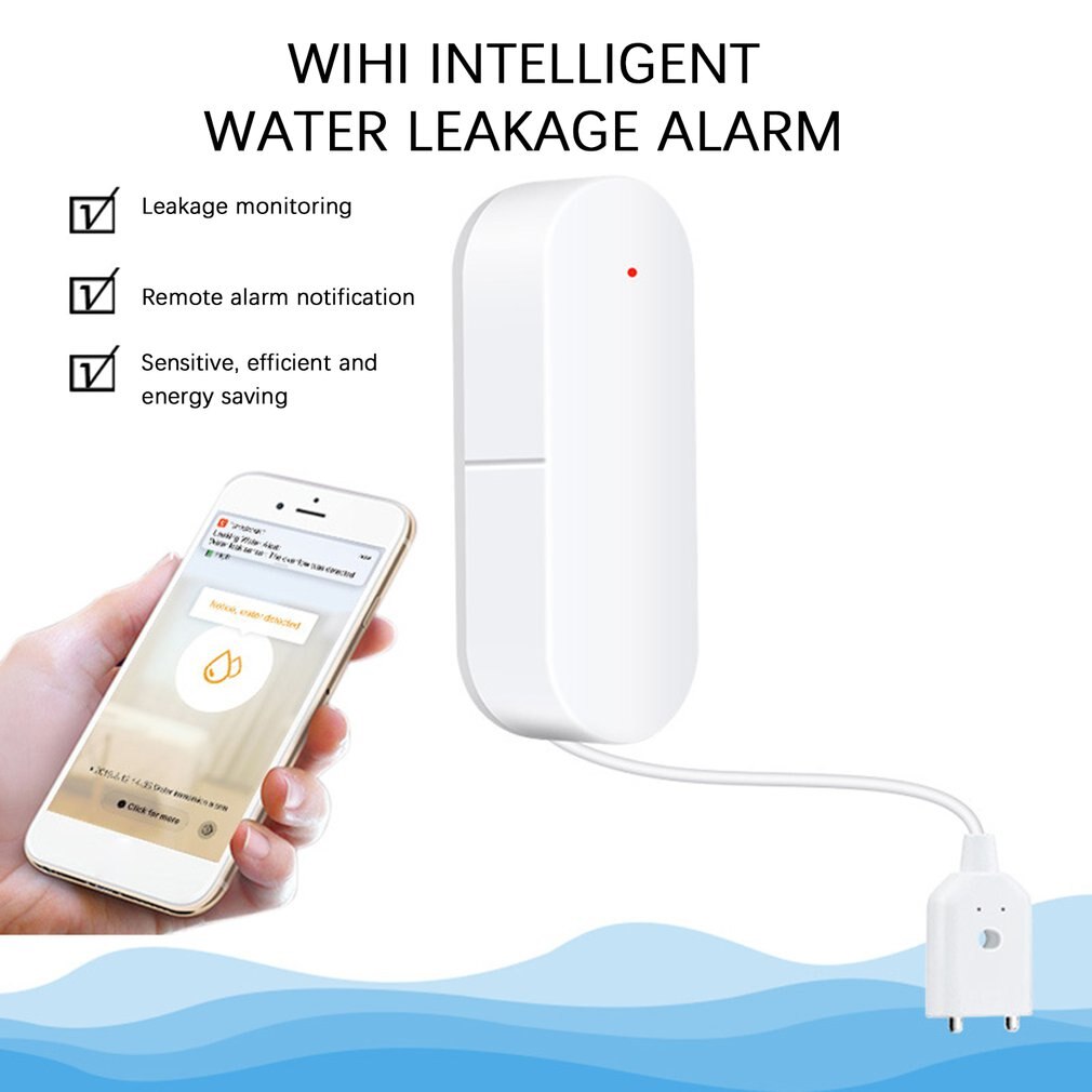 Wifi Smart Lek Alarm Stok En Gebruik Ip67 Waterdichte App Duwt De Alarm Water Lekkage Preventie Security Guard 1 Set