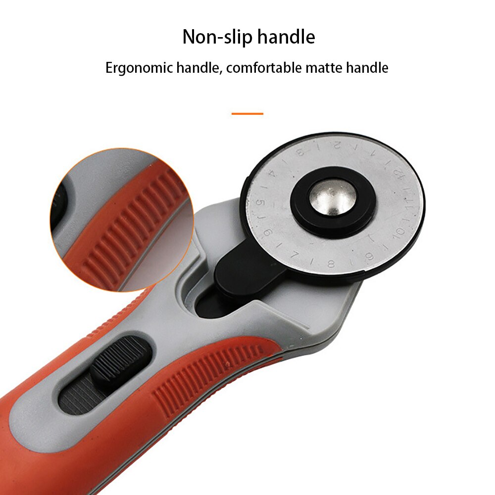 45mm Leather Fabric Rotary Cutters Roller Cutting Tools With Sharp Blades For Felt Cloth Patchwork Leathercraft