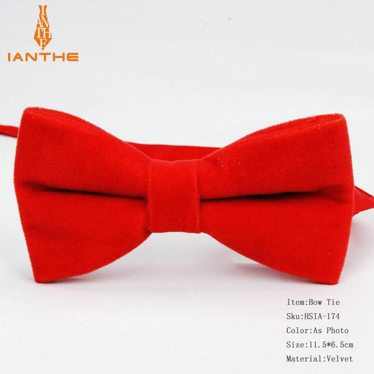 Ianthe – nœud papillon en velours pour hommes, couleur unie, couleur bonbon, vêtements de cou à la: IA174