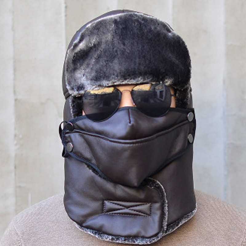 Ademende wintermutsen voor heren en dames, warme fleece gezichtsmaskers, oorbeschermers, skimaskers, snowboardmutsen, fietsmutsen, winddichte mutsen, 5 kleuren: Koffie