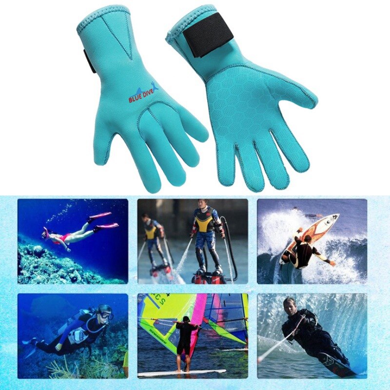Kvinner og menn svømmer dykkerhansker neopren anti-skli varm våtdrakt hansker svømming snorkling surfehansker for vannaktiviteter