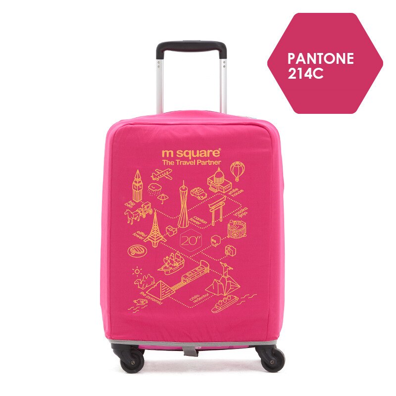 M Square Travel Luggage Cover Protective Covers for Suitcases Luggage Protective Covers Travel Accessories Flight Accessories: Light Pink / 20 Inch