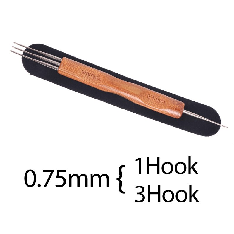 Plussign-agujas de ganchillo para Dreadlock, herramienta para trenza artesanal, gancho de ganchillo para rastas, 0,5 Mm, 0,75 Mm: 0.75mm 1-3 1pcs