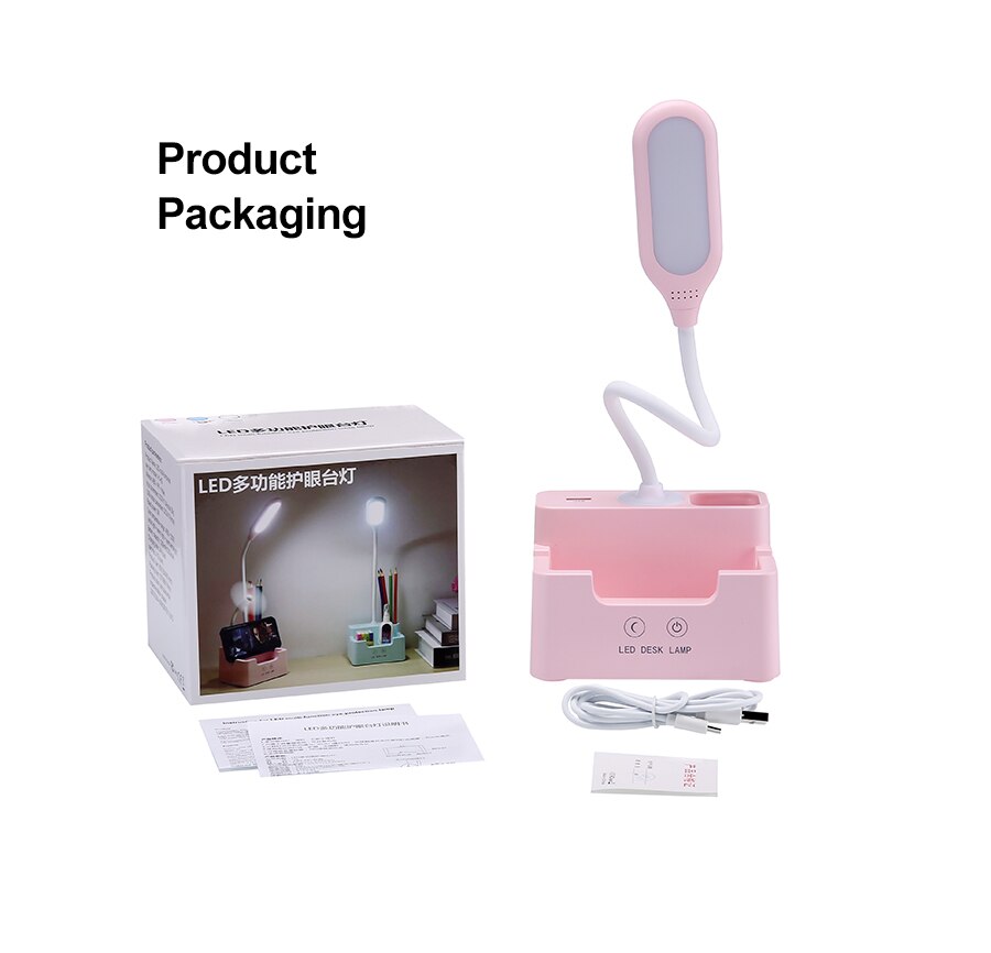 Oplaadbare LED tafellamp met ventilator touch, dimbare tafellamp, oogbescherming, kinderen leeslamp, pen houder Fan pen