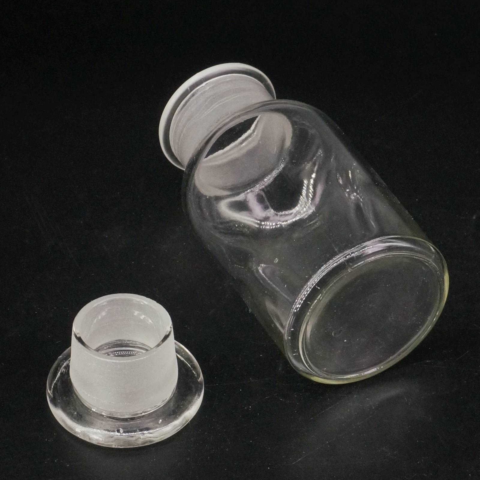 250ml Clear Glass Jar Wide Mouthed Reagent Bottle Chemical Experiment Ware