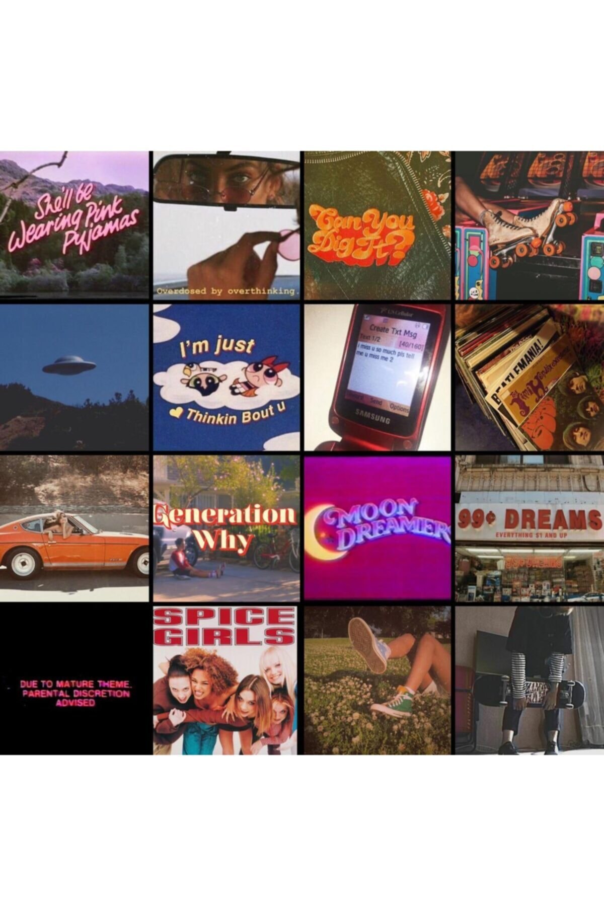 Retro 60 Photo Wall Poster Set Modern Wall Paper Home Decor Decoration Art