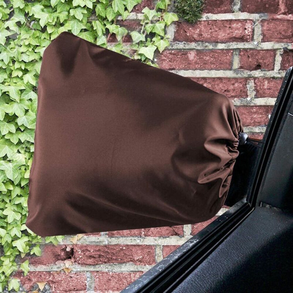 Side Car Mirror Cover Ice Winter Guard Waterproof Rearview Car Frost Snow 2 PCS: Brown