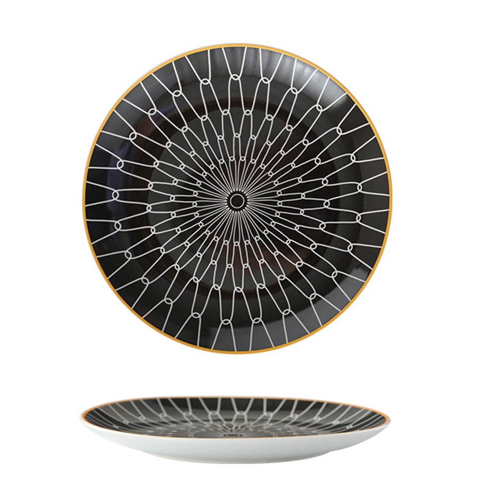 Plato de cerámica con formas geométricas para comida, plato colgante para desayuno, fruta, decoración de restaurante, suministros de cocina: C
