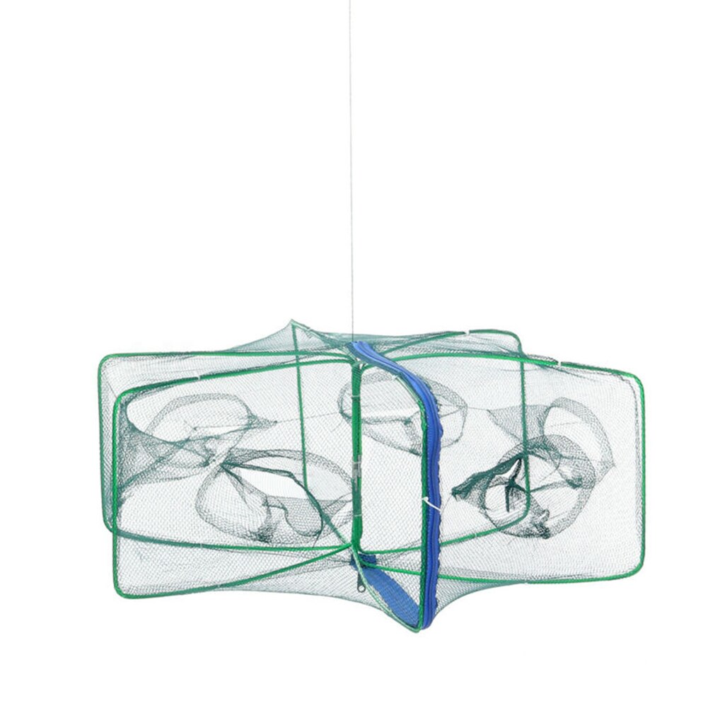 40/50/60cm Nylon 6 Löcher Volle Automatische Garnelen Hummer Krabben Fischernetz Falle