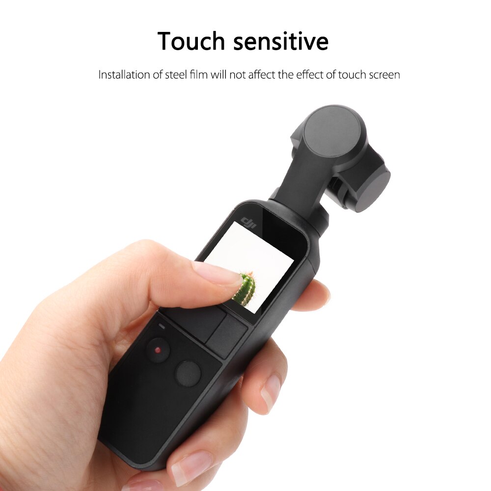 Vamson for dji osmo lomme herdet glass linse + lcd beskyttende film skjerm film vakt kamera tilbehør  op102