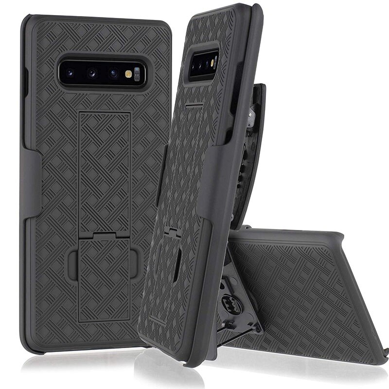 Zware Stevige Riemclip Armor Holster Case Cover op Voor Samsung S10 S10E S10 Plus Defender Shockproof Telefoon coque Capa: For Samsung S10