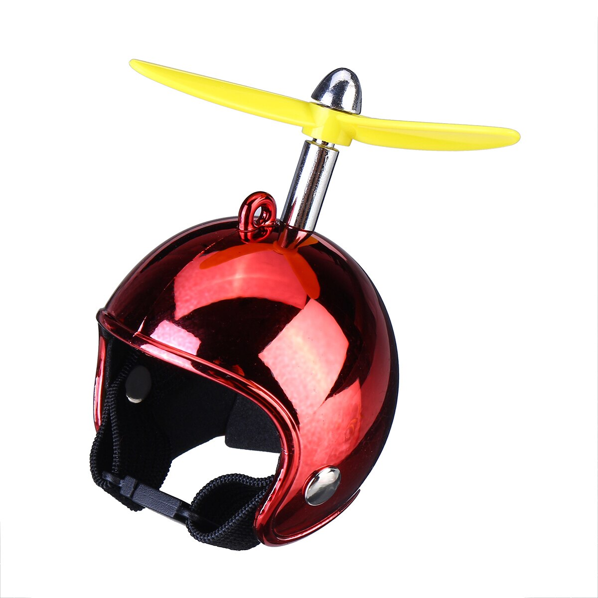 Drôle petit poulet casque pour animaux de compagnie poules oiseau dur chapeau de protection chapeaux transporteurs pour animaux de compagnie fournitures accessoires pour animaux de ferme hélice: Electroplating red