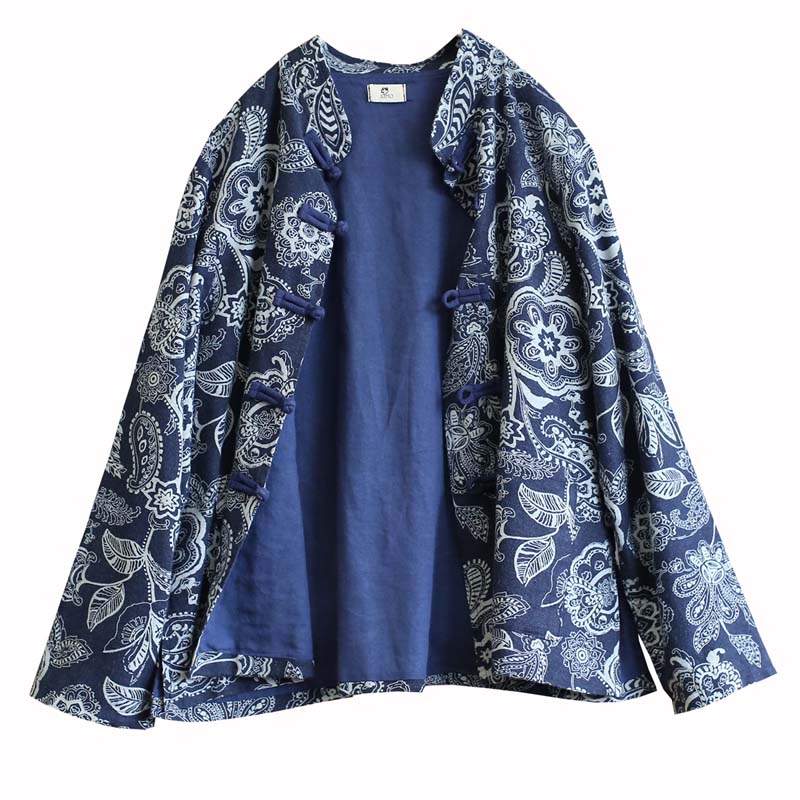 Ropa tradicional china para mujeres blusa cuello levantado Chino Mandarín chaqueta Lino bolsillo camisa señoras Tops chinos 11457