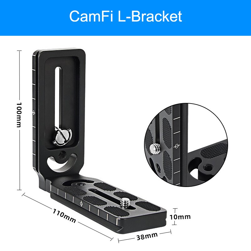 Selens L-Bracket Camera Grip For Sony A7M3 A7R4 For Nikon Z6 Z7 CamFi Universal Extendable Aluminum Alloy L Type Camera Cage Rig: For CamFi