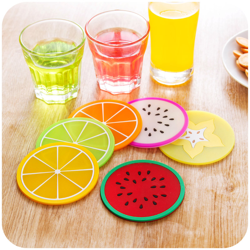 6 stk frisk frugt coaster nyhedsplacering til krus kop bord dekoration papirvarer kontor tilbehør skole forsyninger  a5187