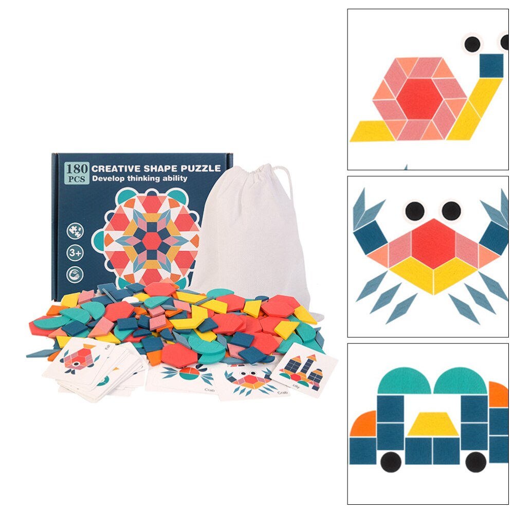 1 einstellen Holz Puzzle Spielzeug Lustige Holz Puzzle Spielzeug Geometrische bilden Paarung Puzzle für freundlicher Hause Schule Art