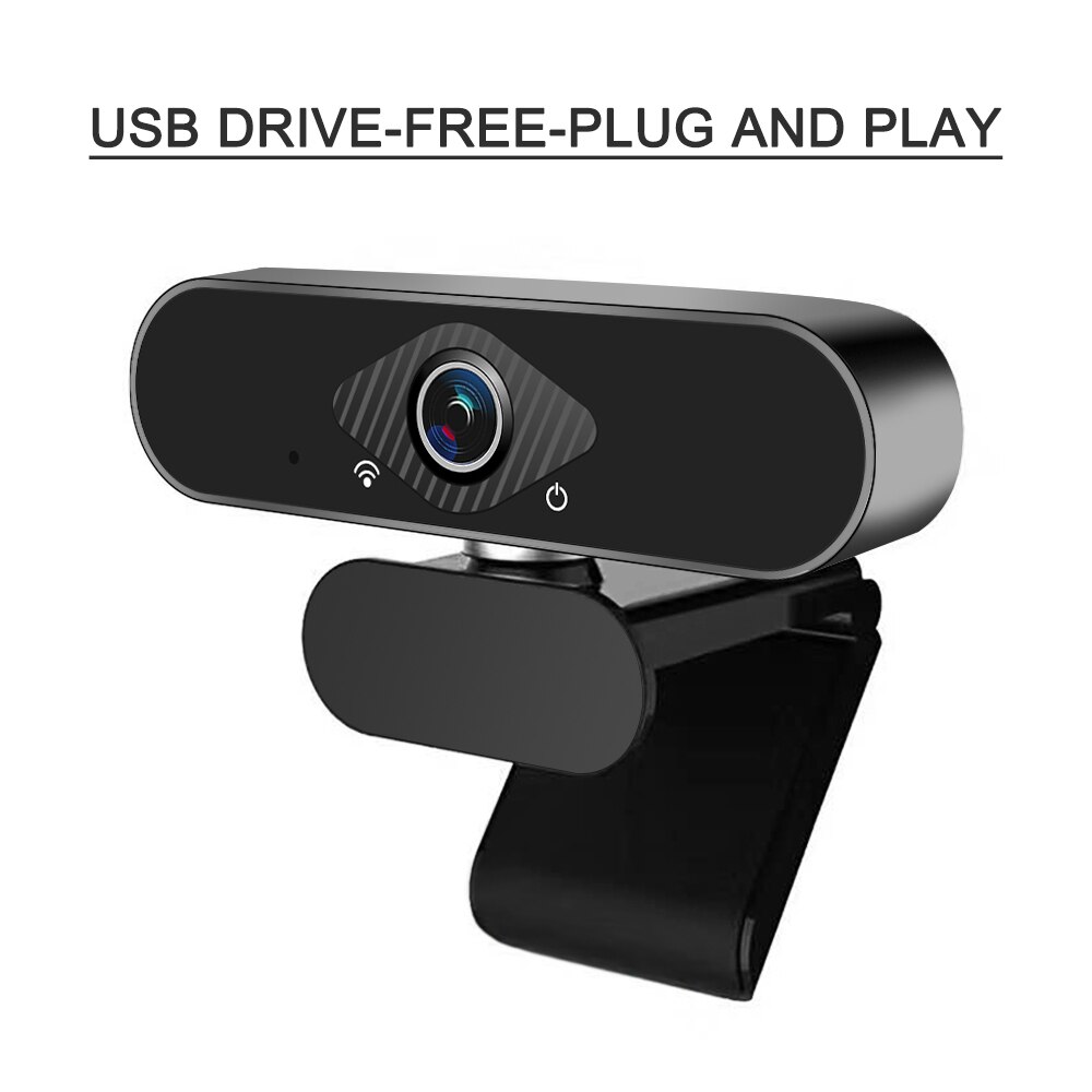 Full HD 1080P Webcam Video Conference Camera USB Webcam with Built-in Microphone Computer Camera for Laptop and Desktop