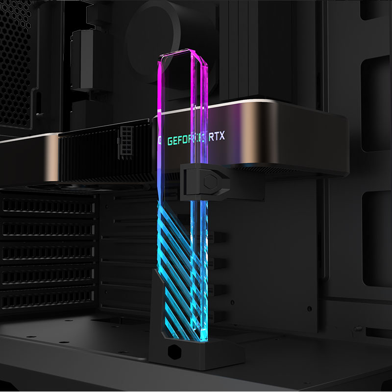 Cooler master argb gpu support bracket sync adresserbar rgb computer vga holder grafikkort support stativ