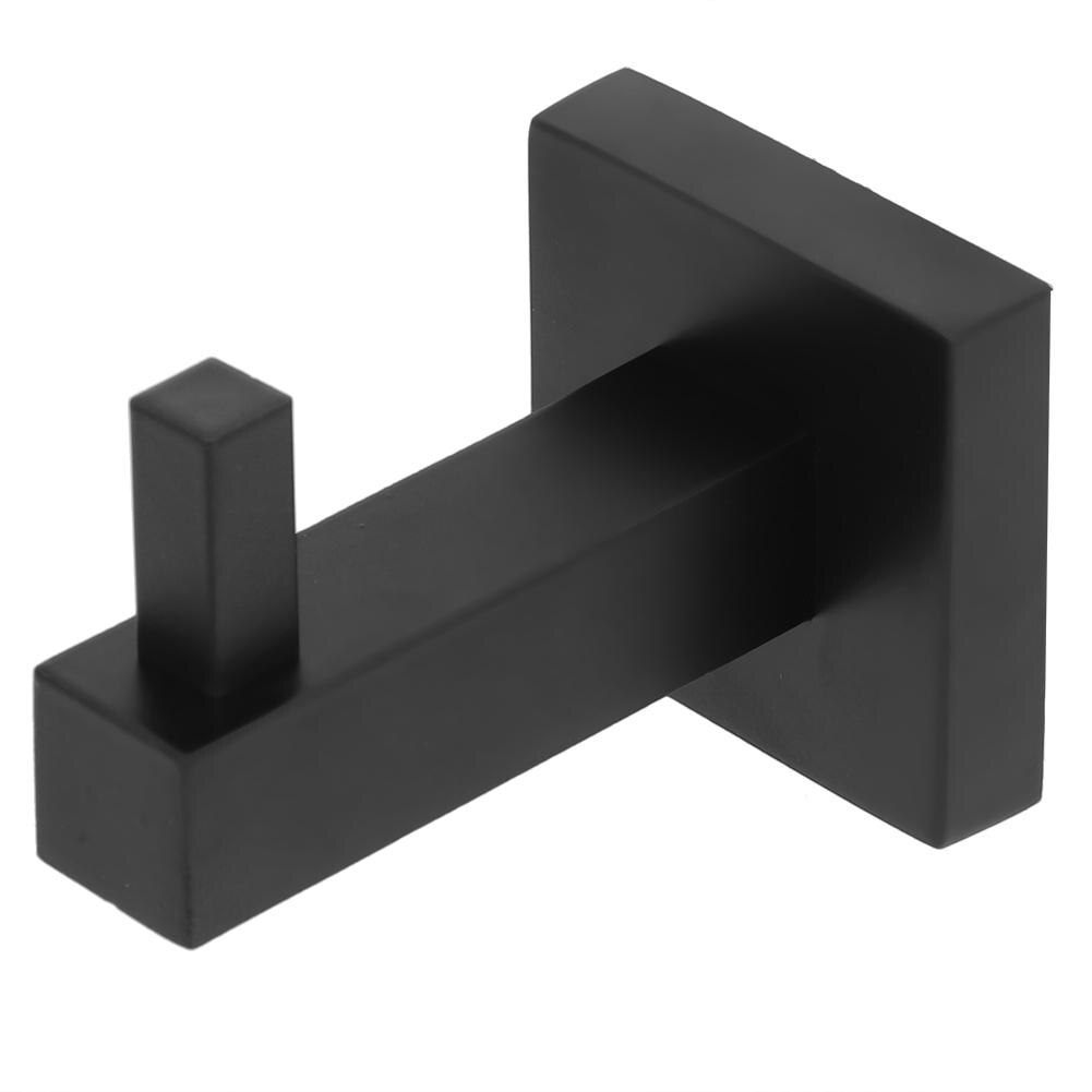 Rvs wandhanger badkamer keuken handdoek badjas kapstok deurhanger voor badkamer kledinghanger zwart