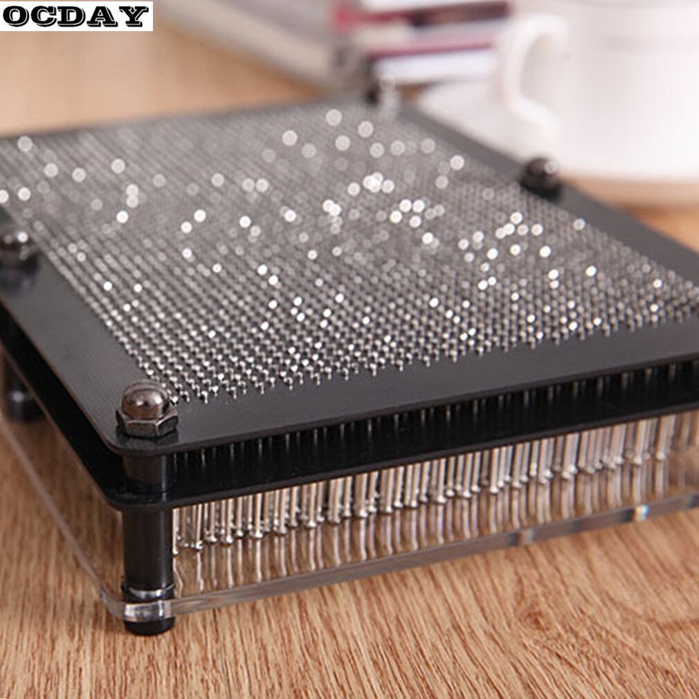 Ocday 3D Clone Metalen Pin Art Hand Vorm Model Board Sculpturen Kinderen Speelgoed Pinscreen Naald Schilderij Art Carving Pinart