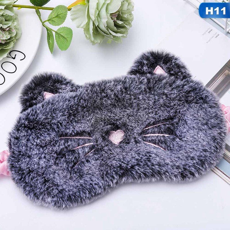 Licorne oeil masque dégradé coloré dessin animé Animal masque de couchage en peluche oeil ombre couverture ombre approprié voyage maison fête: 11