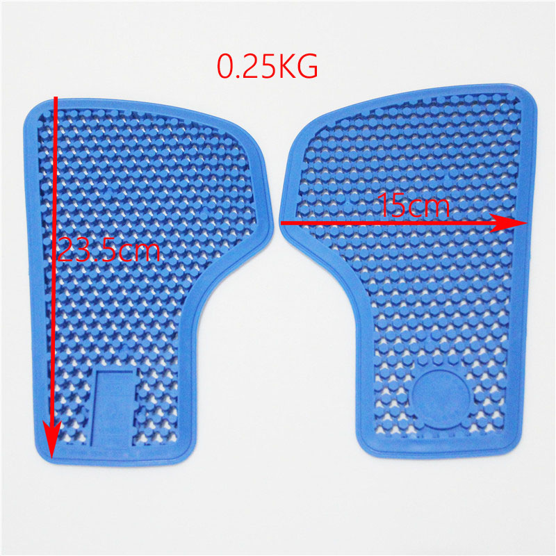 Protezione per l'equitazione Equipaggiamento CE Inserto Armatura Ginocchio Protezione per l'anca Pantaloni da moto Gel di silice di ricambio (2 ginocchiere + 2 protezioni per l'anca): Blu