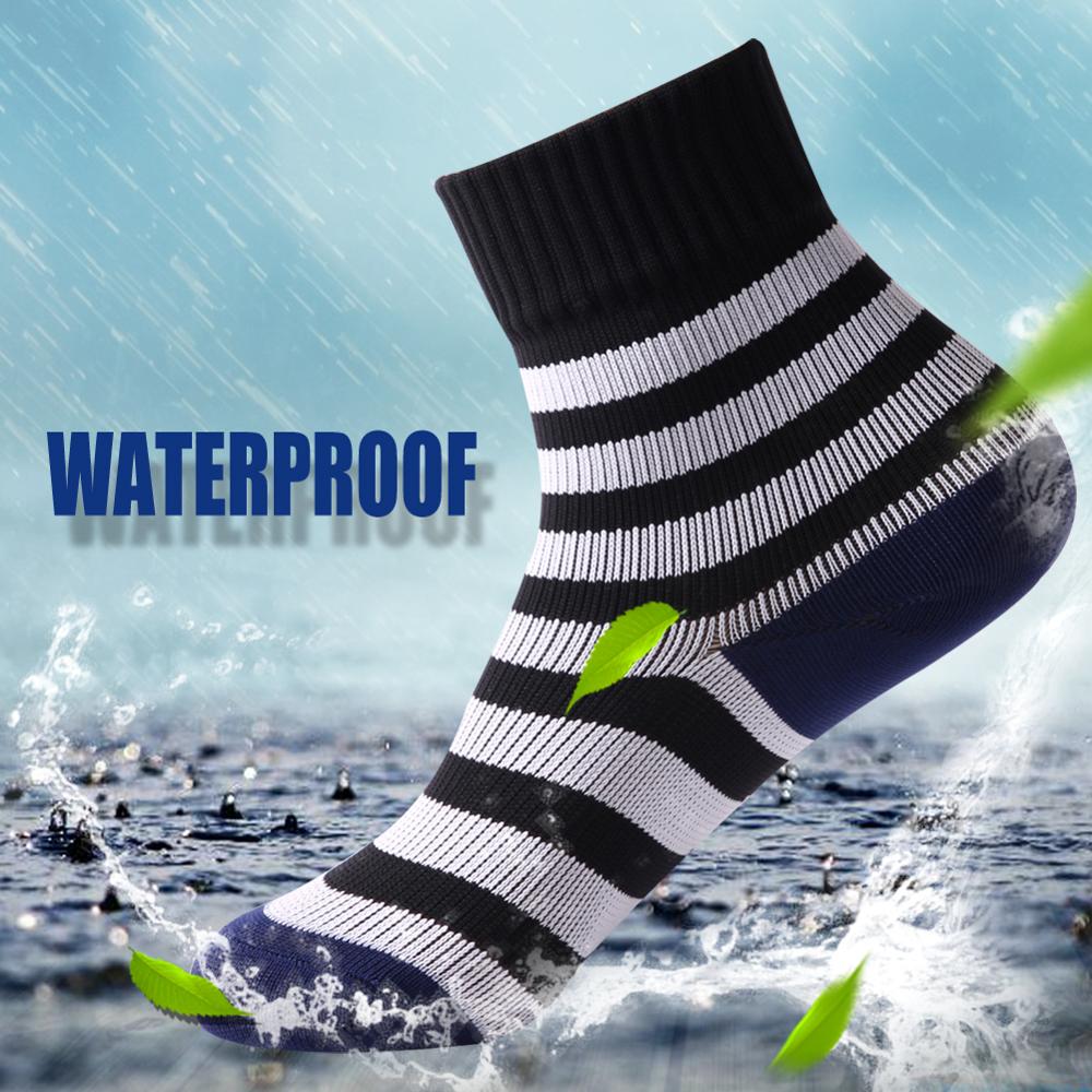 RANDY SUN Children Kids 100% Waterproof Socks Fishing Cycling Climbing Camping Hiking Socks Soft Breathable Antibacterial 1 Pair: Black / L