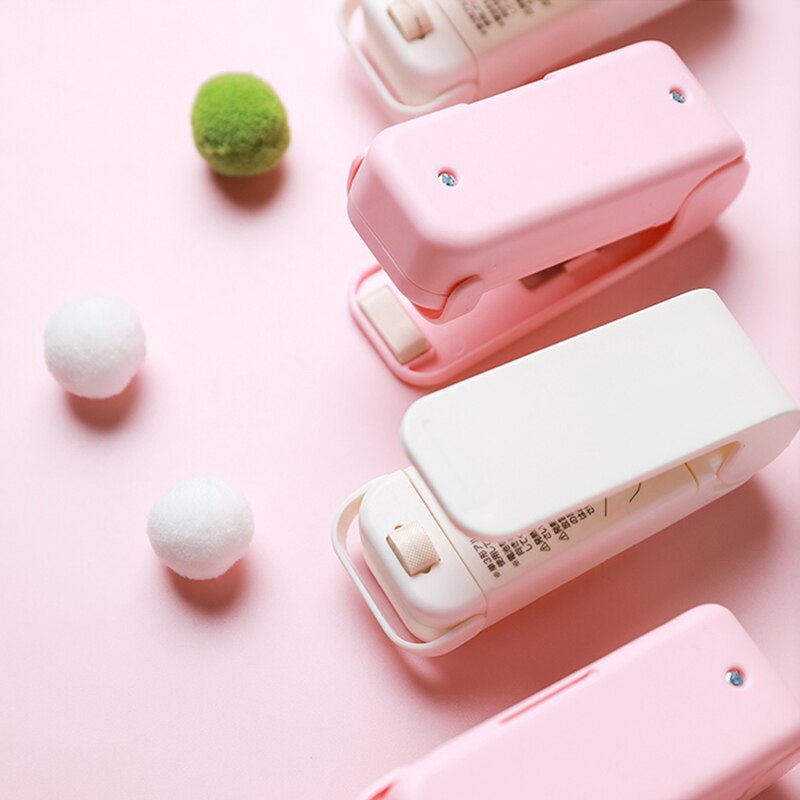 1Pc Draagbare Huishoudelijke Mini Warmte Sluitmachine Sealer Impulse Plastic Poly Bag Niet Batterij Thuis Pakket Resealer Sealmachine