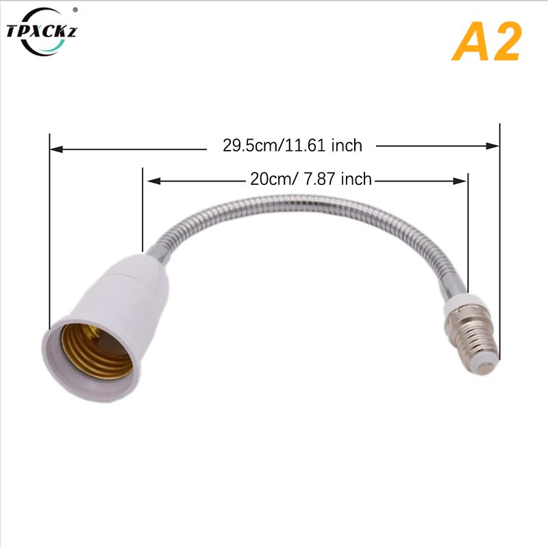 LED Adapter E14 To E27 Extended Lamp Cap Conversion Lamp Base Wall Flexible Holder Light Socket Converter Bases Extender: Blue