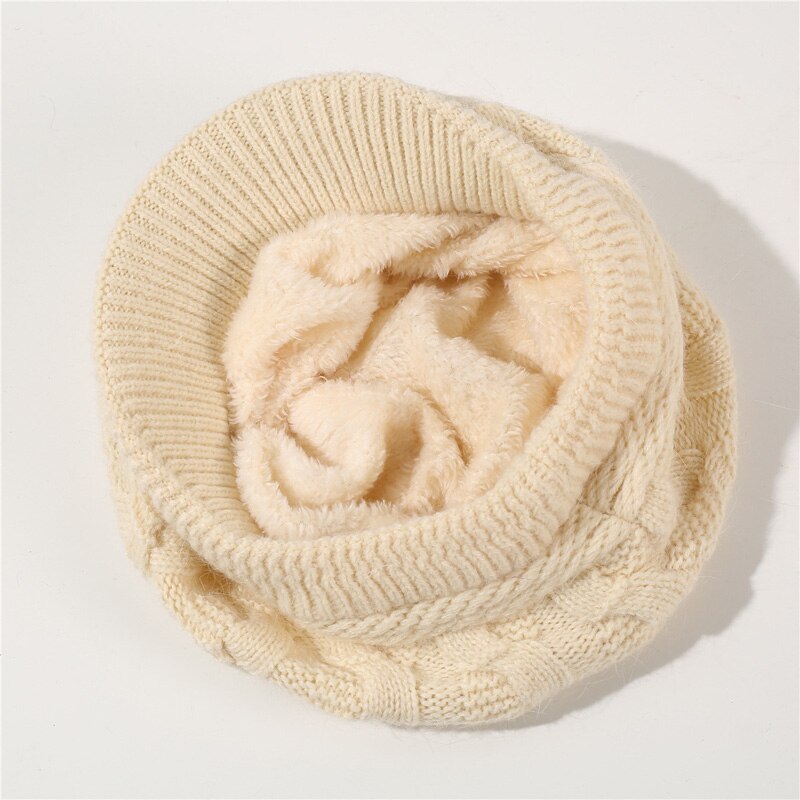 Bonnet d&#39;hiver en fourrure de lapin pour Femme, tricot, Crochet, Ski, Skullies
