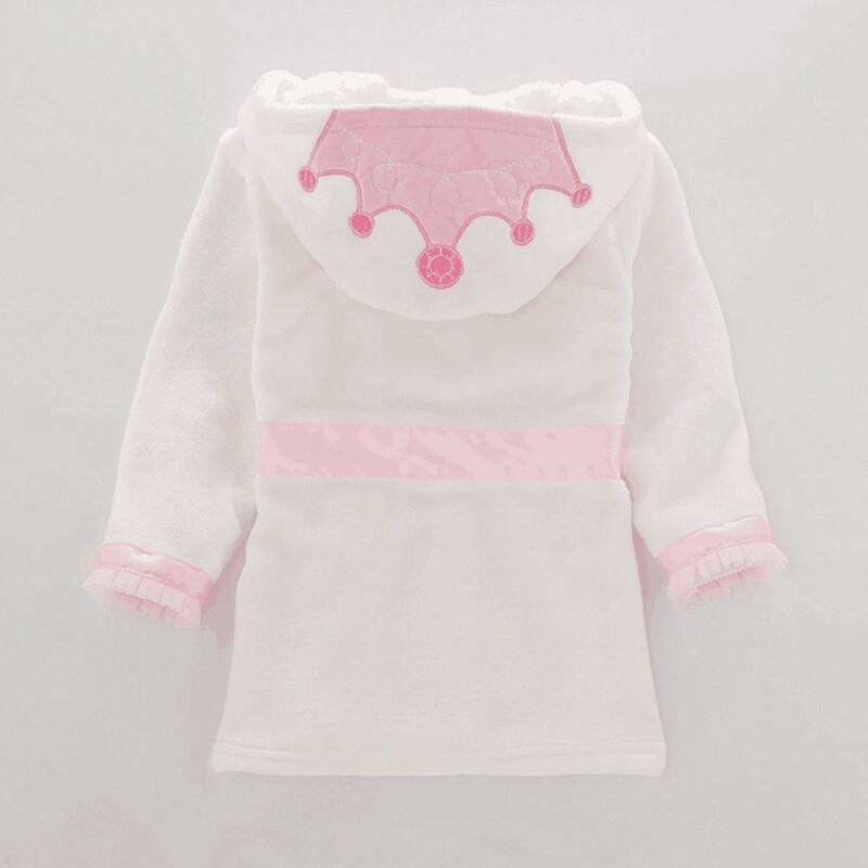 Bath Towel Blanket Bathrobe Night Gown Hooded Wrap Cute Soft for Children Baby M09