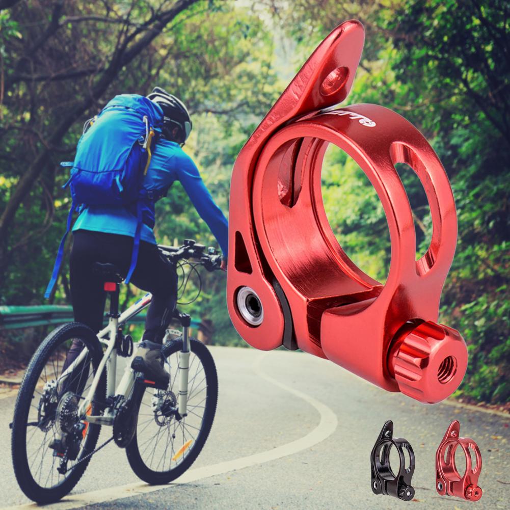 Abrazadera de tija de sillín de bicicleta, aleación de aluminio, anodizado para ciclismo