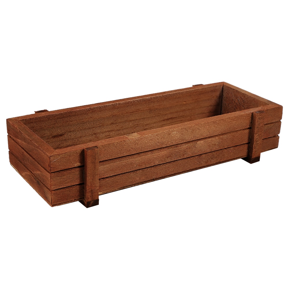 Indoor/Outdoor Wooden Herb Flower Succulent Planter Box Home Garden Rectangle Storage Box Planter Box Home Garden