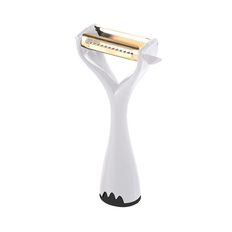 Multifunctionele Dunschiller Plastic Rvs Wortel Aardappel Cutter Kool Rasp Fruit Slicer Keuken Zesters Gadgets: White