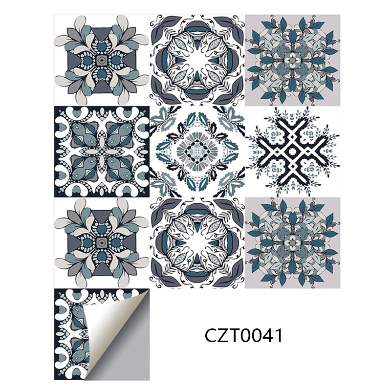 Mandala Crystal Wall Stickers Waterproof And Oil-Proof Kitchen Bathroom Home Decoration Self-Adhesive Ceramic Tile Wall Decora: pattern 8