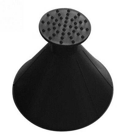 SCRAPE-A-ROUND Autoruit Voorruit Ijskrabber Kegelvormige Sneeuw Schop Tool Ijs Schop Trechter Auto Achteruitkijkspiegel Sneeuw Remover: black