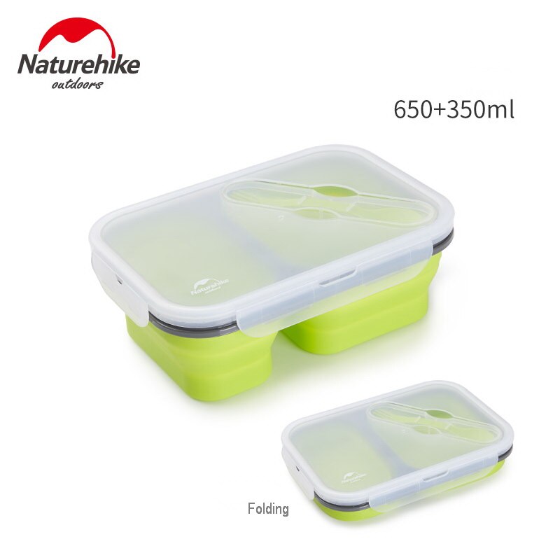 Naturehike Esterno Portatile Pieghevole Scatola di Pranzo Del silicone Ciotola PP Ciotola di Pranzo Secchio picnic di Campeggio Articoli per La Tavola Può Microonde BPA: M 1000ML