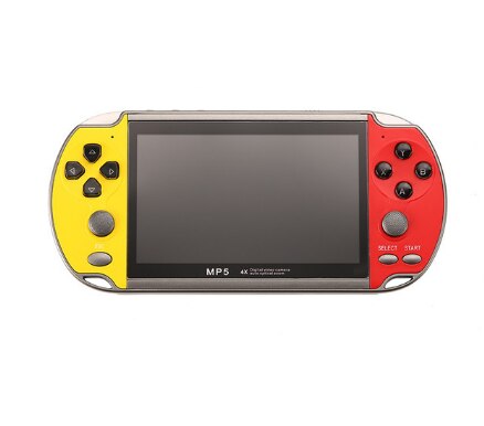 GameSystem 2DATA FROG 4.3/5 Inch DoubleRocker Handheld GameConsole SupportsTV Output X12 Retro PortableHandheld VideoGameConsole: RedandYellow 4.3inch