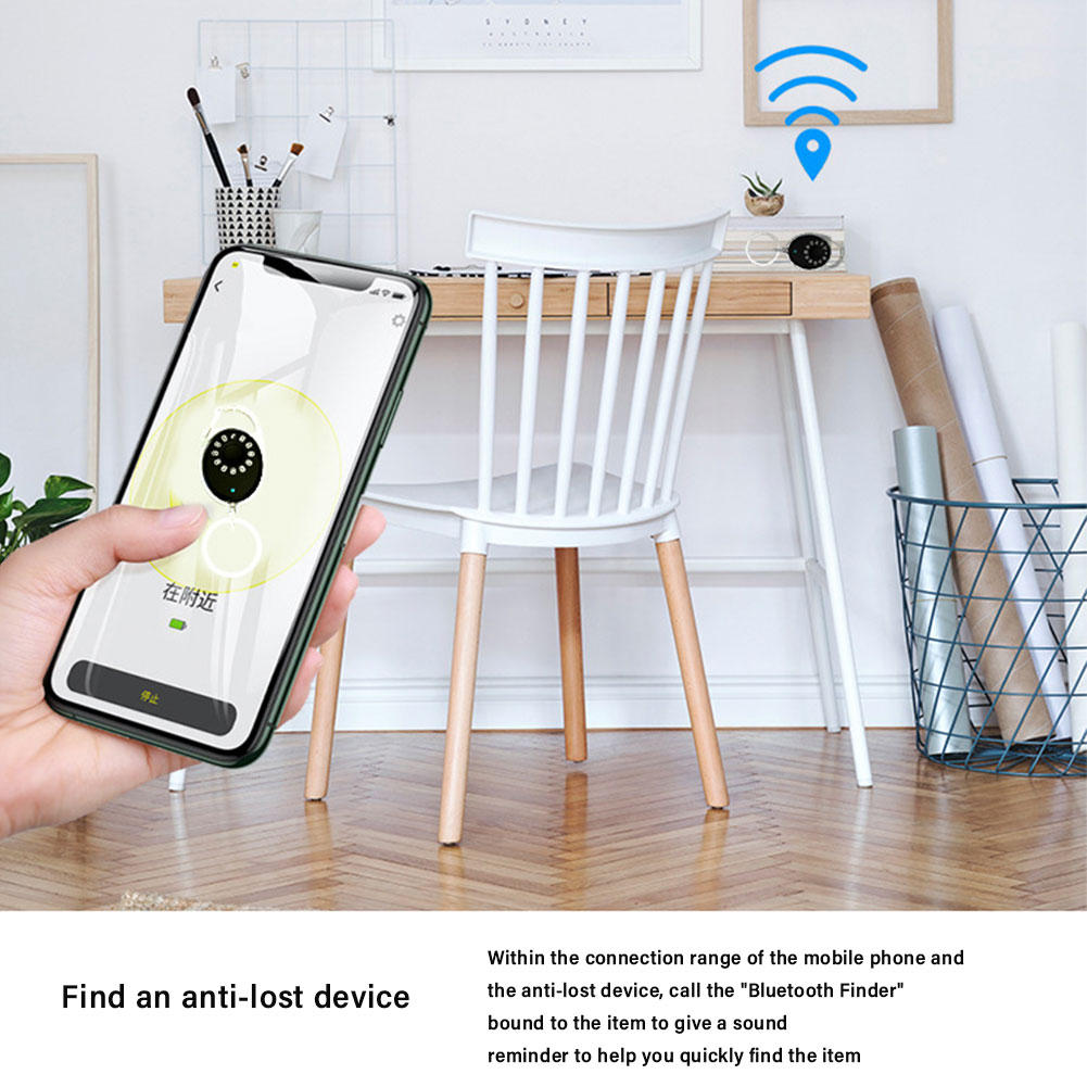 Mini-smart-outdoor-autofinder für frauen, robust, tragbar, diebstahlschutz, nachtschicht-sicherheitsalarm, bluetooth-schlüsselanhänger