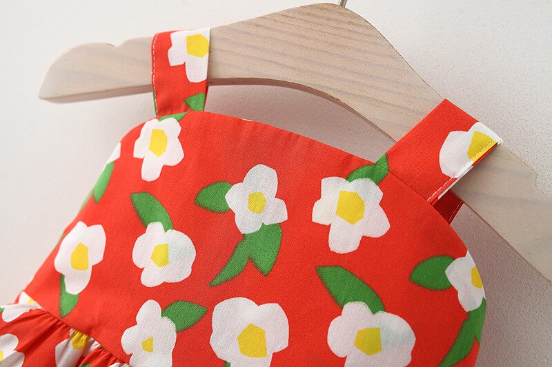 LZH-vestido de princesa para niñas, ropa infantil con tirantes, estampado de , 1-2-3-4 años, verano 2022