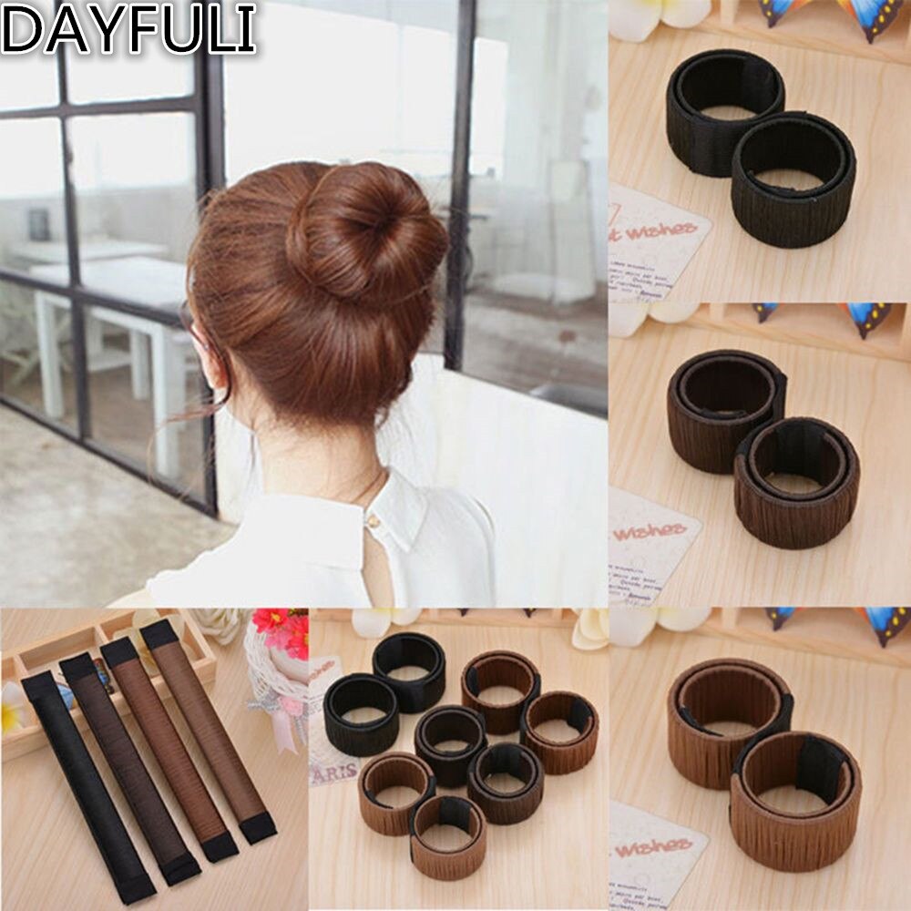 ¡Novedad! Accesorios para el cabello DIY para chicas, Magic moños hacer en el pelo, estilo Donut, accesorios multifunción para mujeres o niños, rizador de pelo, diadema plato