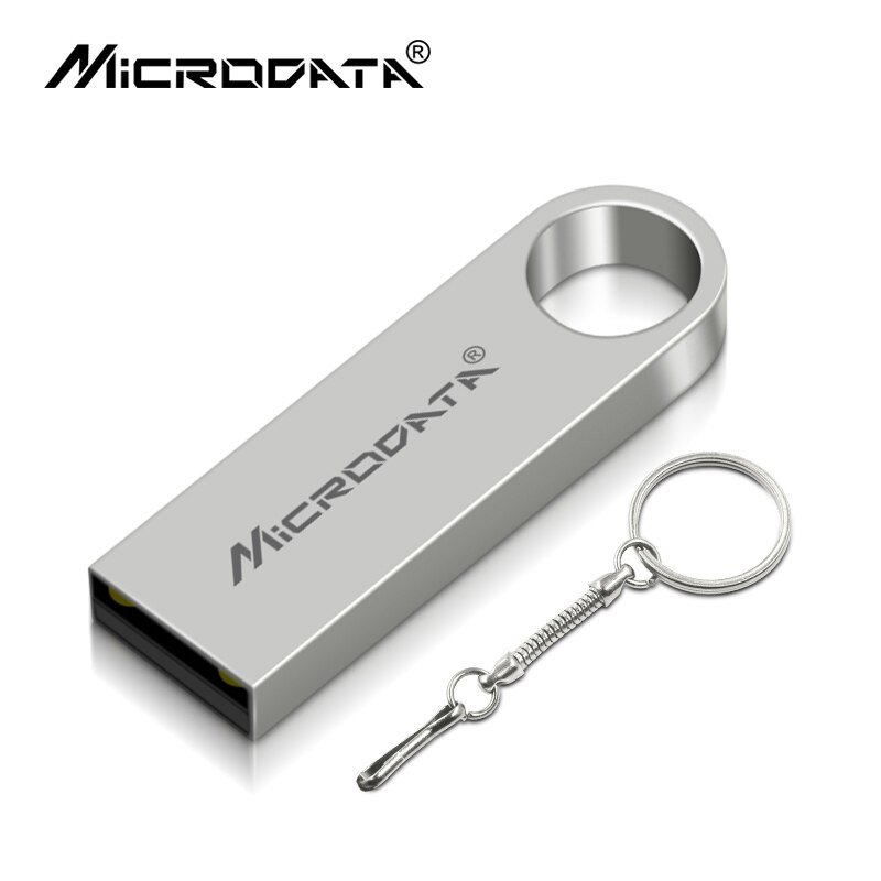 De Metal USB Flash Drive 64 gb thumbdrive 16GB 8GB Pendrive 32gb de memoria Flash de 128gb impermeable Pen Drive 64 gb usb disco en clave: 128 GB / Plata