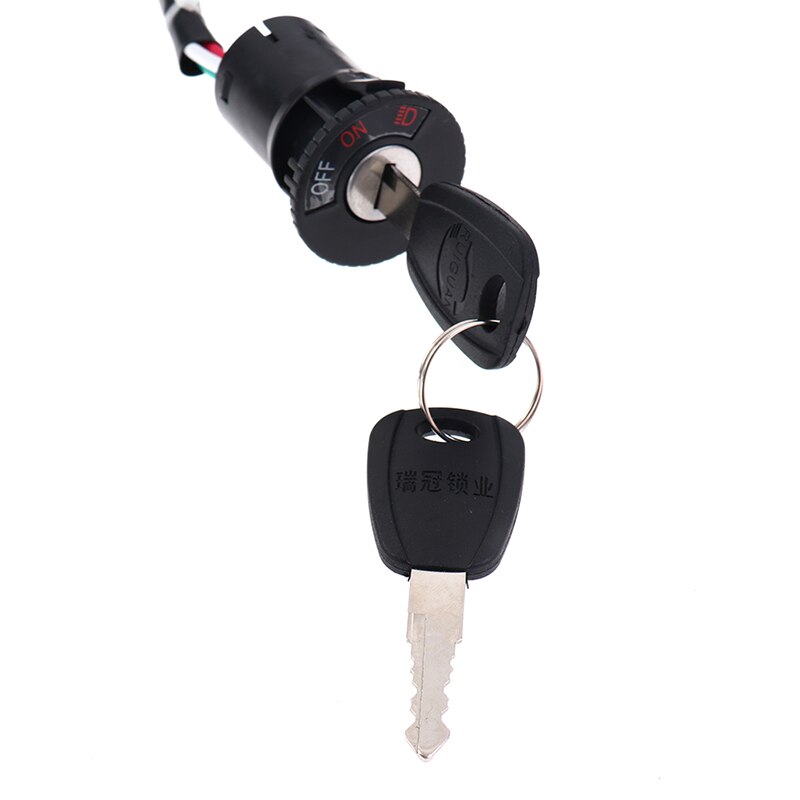 1 SET Universal Motorcycle Motorbike Ignition Switch Key with Wire for Scooter Accessories
