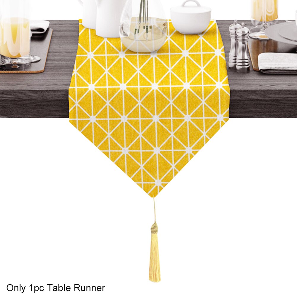 Daily Reusable Kitchen Nordic Style Living Room Table Runner Printed Soft Home Decor Cotton Blend Dining Tabletop Wedding Party